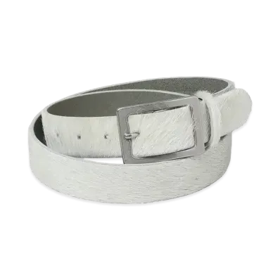 NEIGHBORHOOD Hair-On Leather Belt "White"
