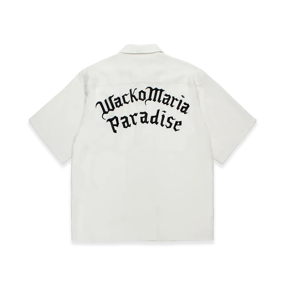 WACKO MARIA 50's Open Collar Shirt "White"