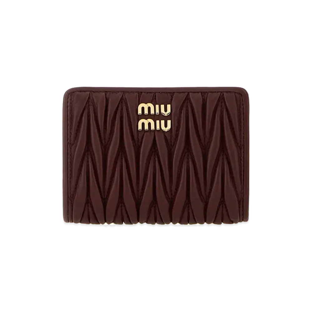 MIU MIU Women's Leather Wallet "Burgundy"