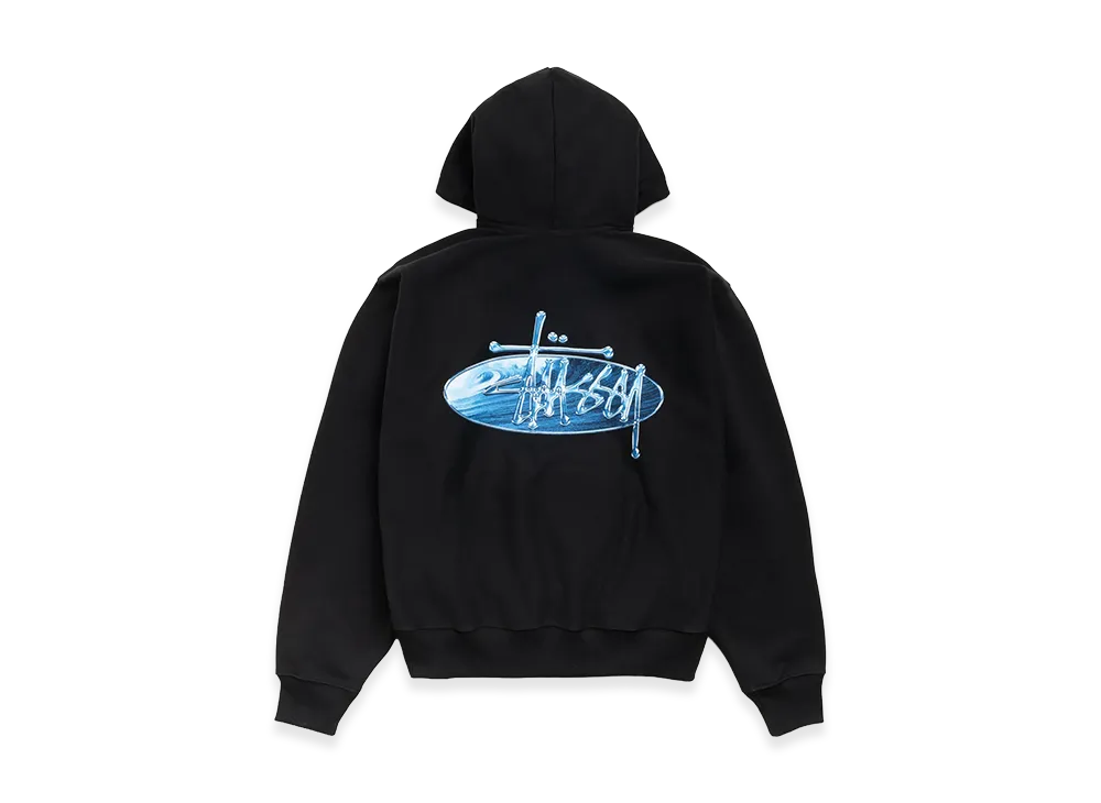 Stussy Wave Oval Hoodie "Black"