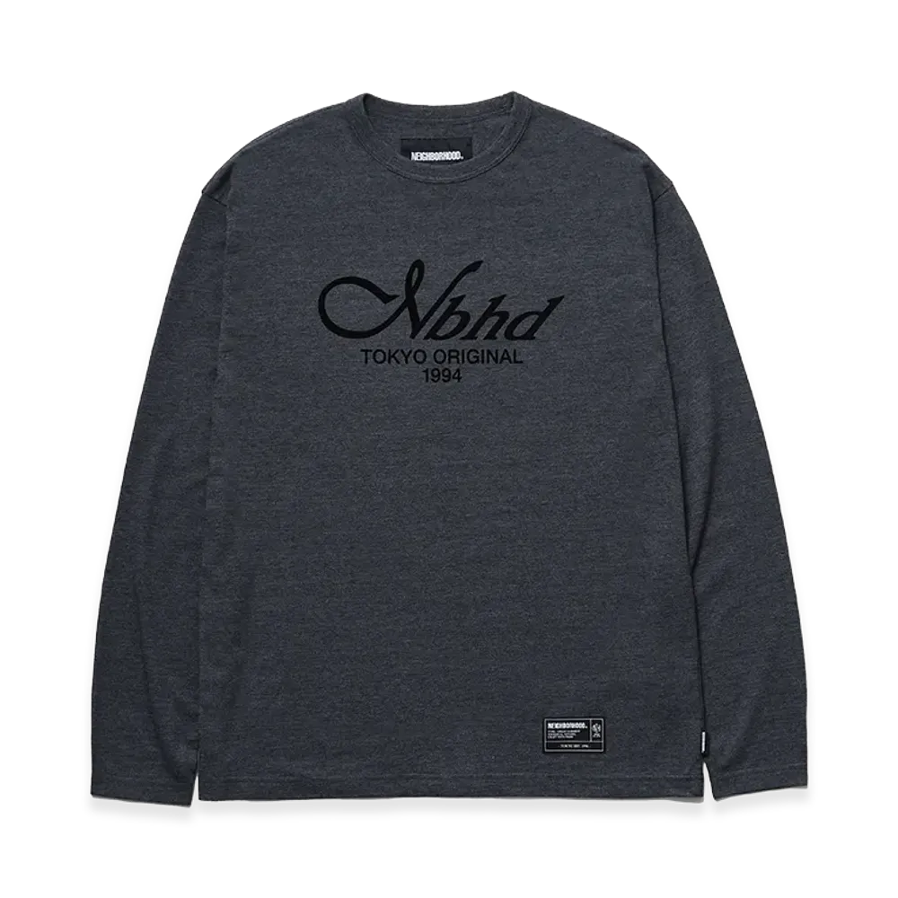 NEIGHBORHOOD Heather Fabric Tee LS "Black"
