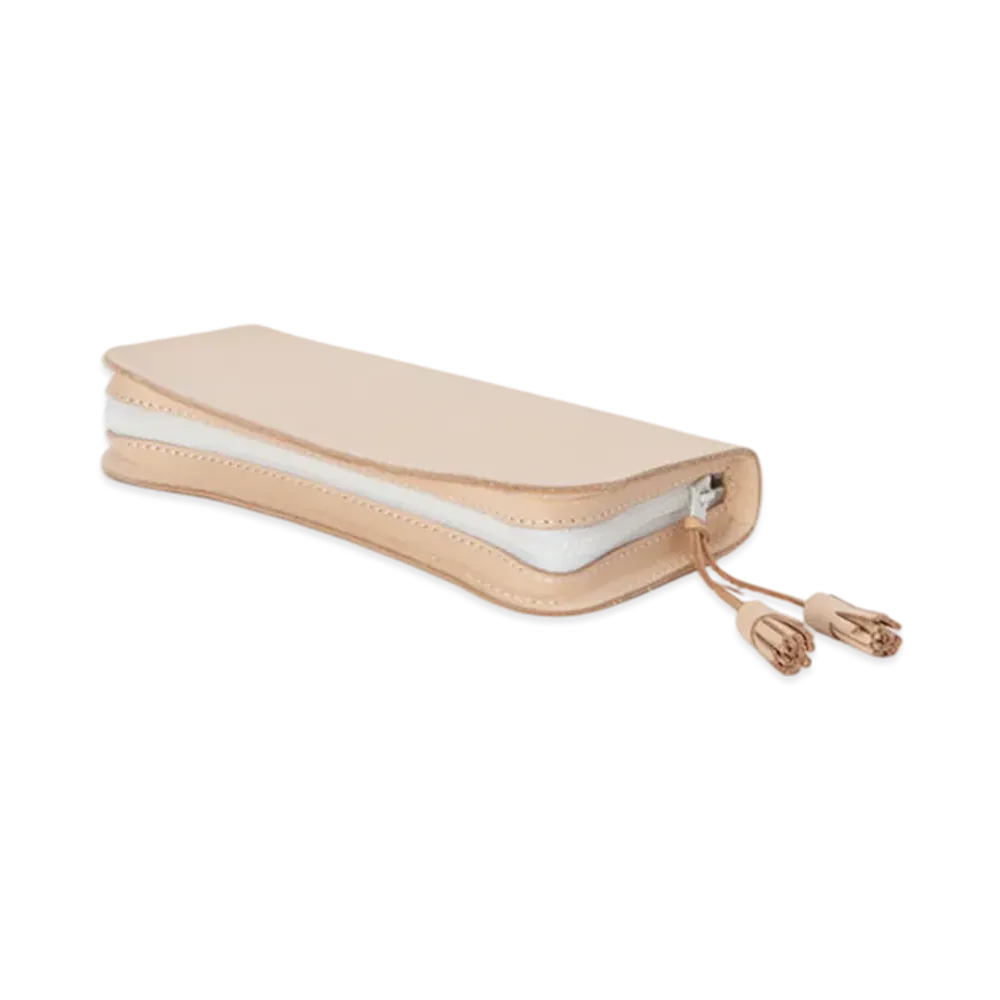 Hender Scheme Zip Pen Case "Natural/White"