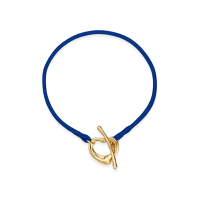 Tiffany & Co. Open Heart Bracelet "Yellow Gold/Cobalt"