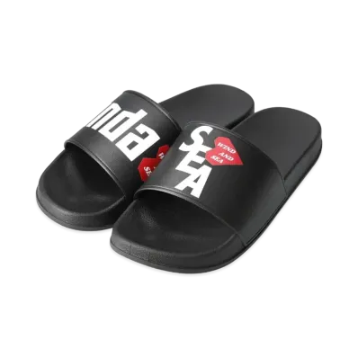 WIND AND SEA x HONDAHEART (HEART-S_E_A) Shower Sandal "Black"