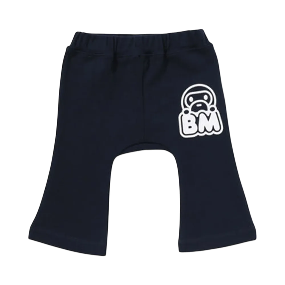 A BATHING APE Milo Face Baby Pants "Navy"
