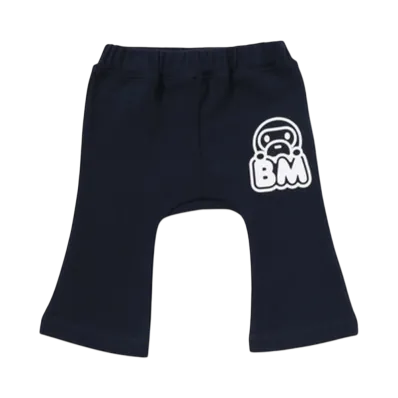 A BATHING APE Milo Face Baby Pants "Navy"