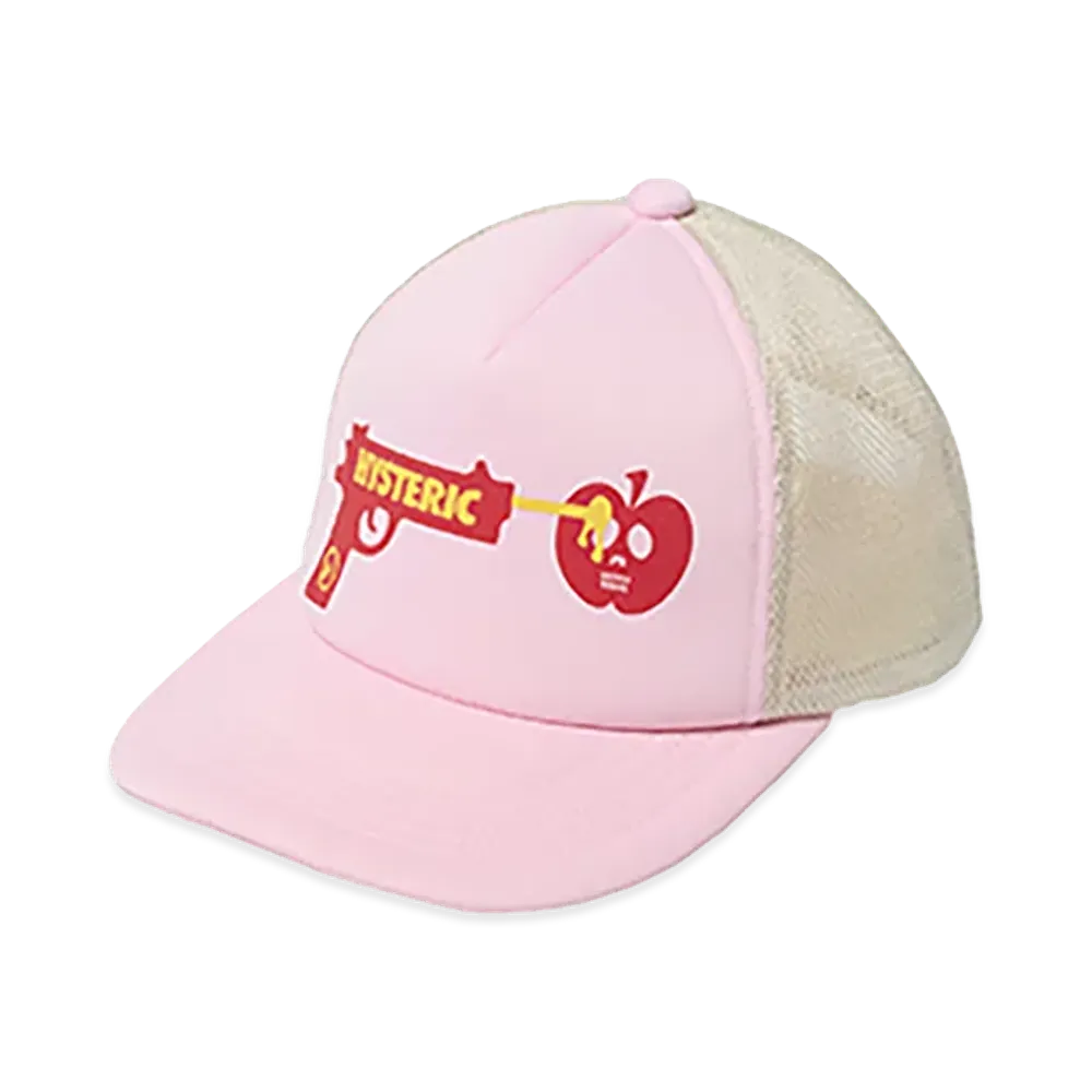 HYSTERIC GLAMOUR x Poison Candy Apple Women's Gun Shooting Apple "Love Is Pain" Mesh Cap "Pink"