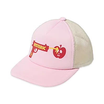 HYSTERIC GLAMOUR x Poison Candy Apple Women's Gun Shooting Apple "Love Is Pain" Mesh Cap "Pink"