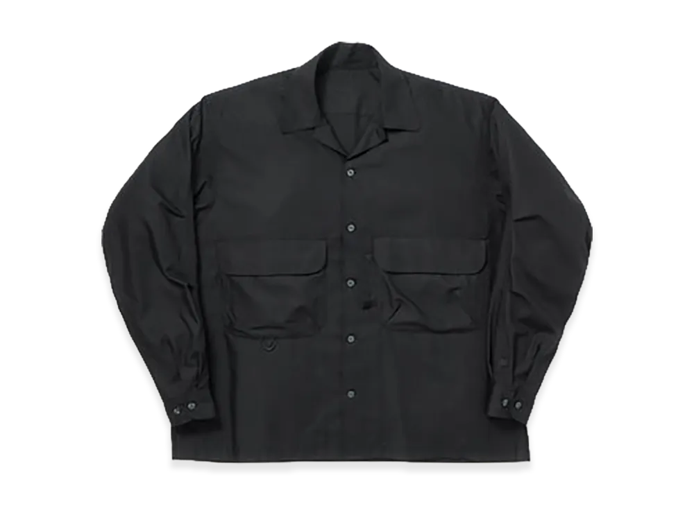 DAIWA PIER39 Women's Tech Sports Open Collar Shirt L/S Solid "Black"