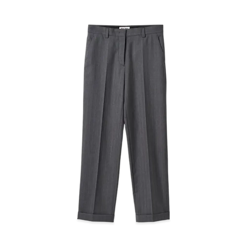 MIU MIU Pinstripe Pants "Slate Grey"