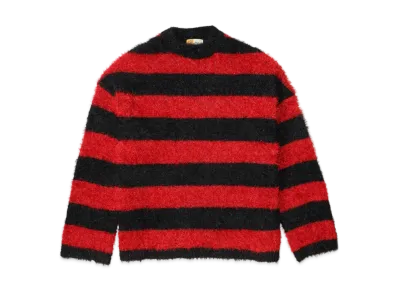 SAINT Mxxxxxx Crew Neck Knit Glitter Border "Black/Red"