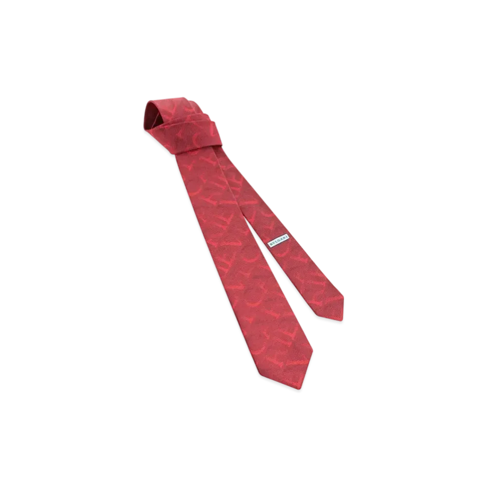 BVLGARI Logomania Tie "Red"