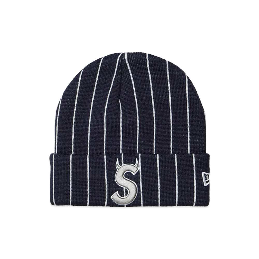 Supreme New Era Devil S Logo Beanie "Stripe"
