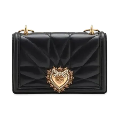 Dolce&Gabbana Devotion Mini Bag Matrasse Nappa Leather "Black"