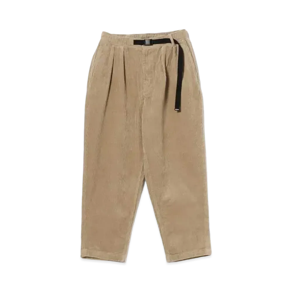BEAMS Corduroy Baggy Tapered Easy Pants "Beige"