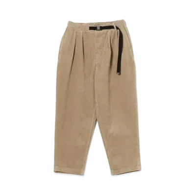 BEAMS Corduroy Baggy Tapered Easy Pants "Beige"