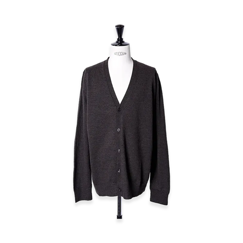 Maison Margiela Elbow Patch Wool Cardigan "Brown"