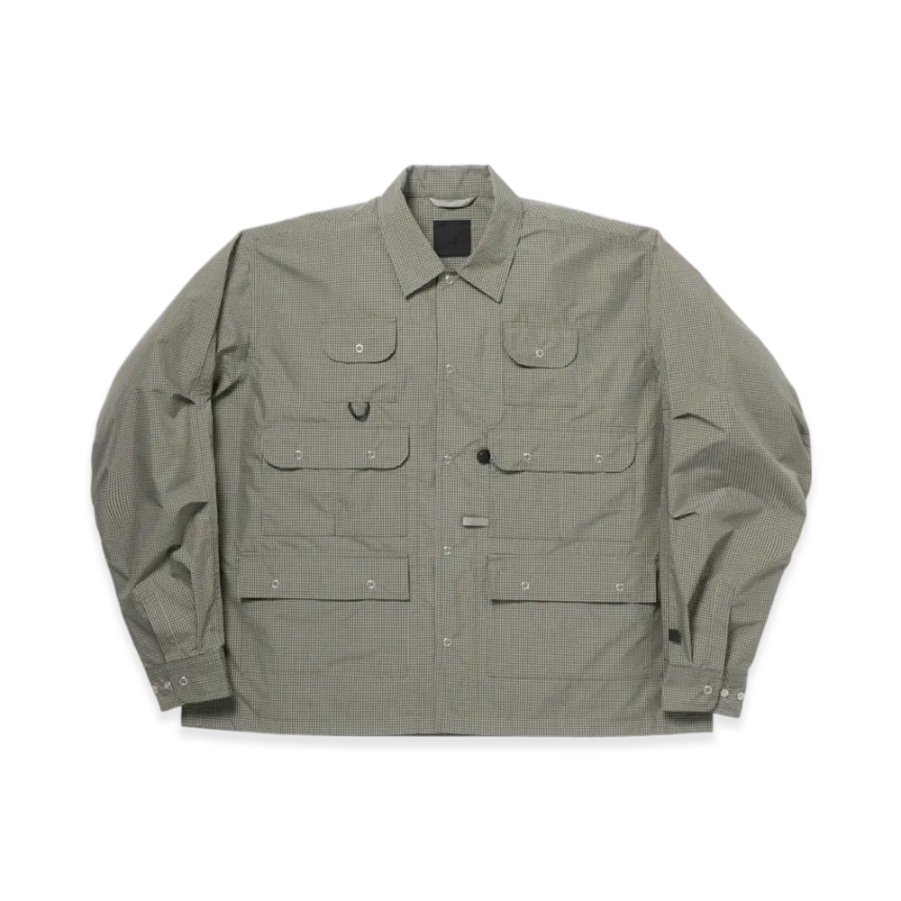 DAIWA PIER39 Women's Tech Multi Fishing Pocket Shirt L/S "Sage Gray"