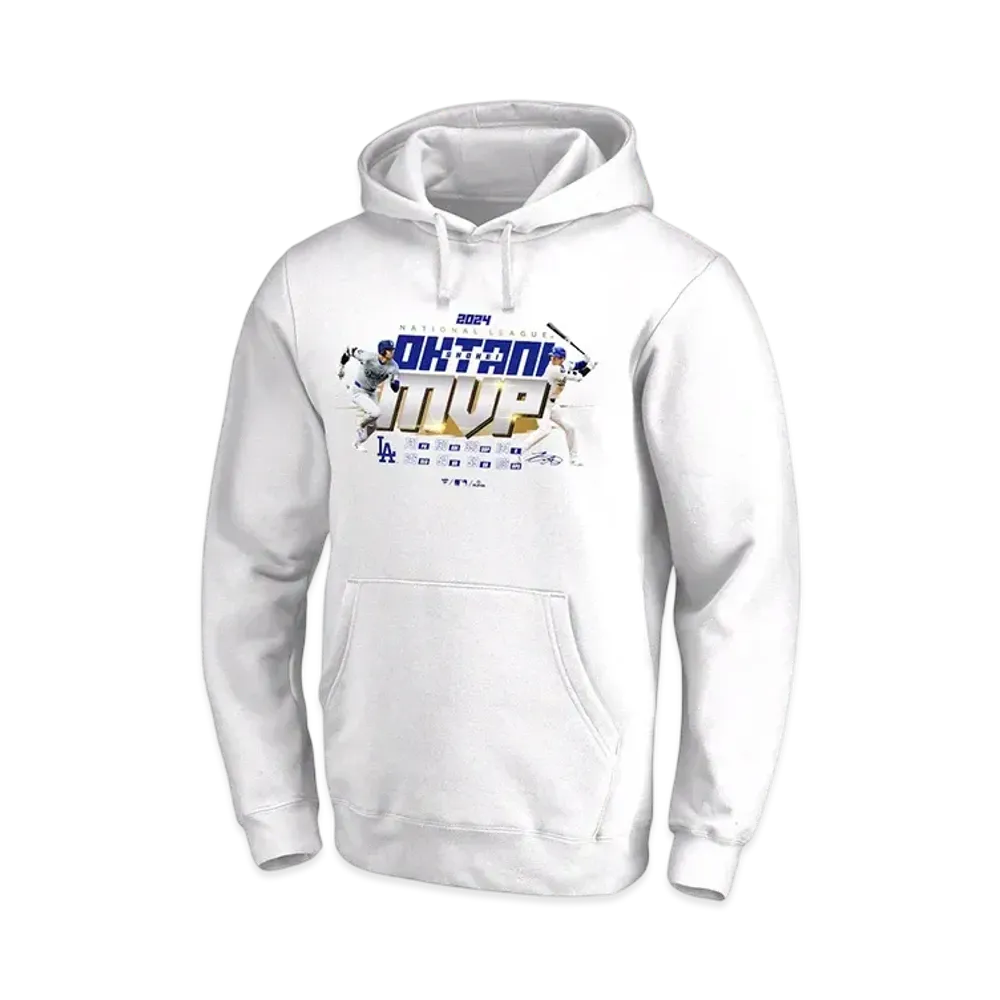 MLB Fanatics Dodgers Shohei Ohtani National League MVP 2024 Award Commemoration Hoodie "White"