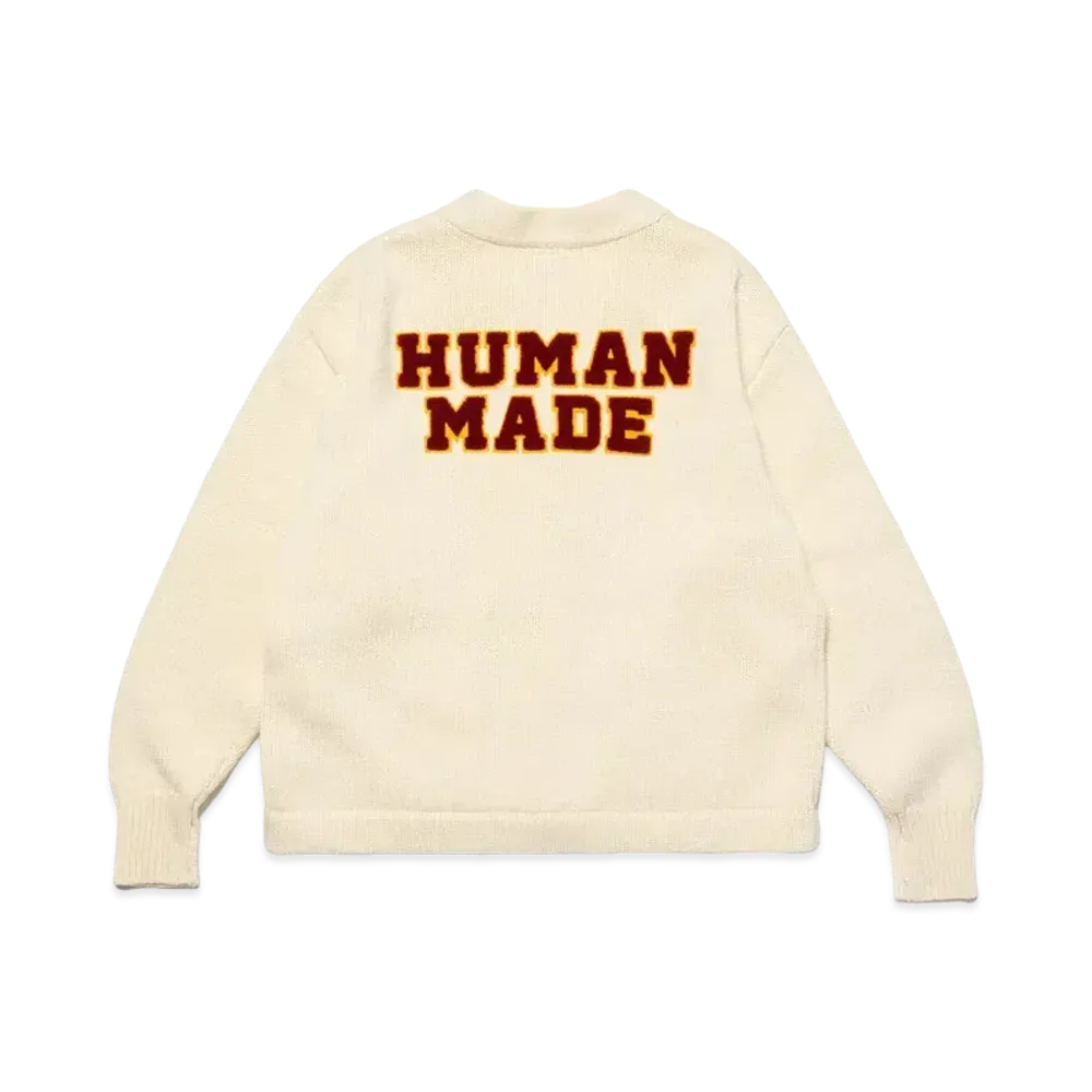 HUMAN MADE Low Gauge Knit Cardigan "White"
