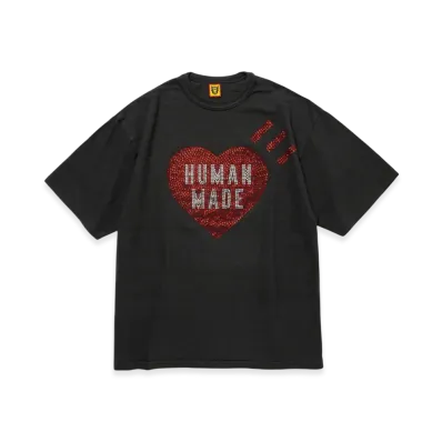 HUMAN MADE Crystal Heart Jewelry T-Shirt #2 Color "Black"