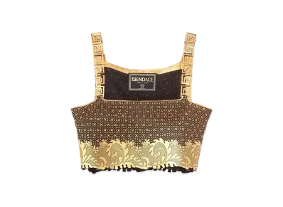FENDI x Versace Fendace Studded Bralette Top "Gold"