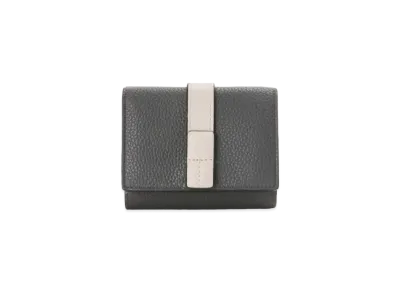 LOEWE Trifold Wallet In Soft Grained Calfskin "Anthracite / Ghost"