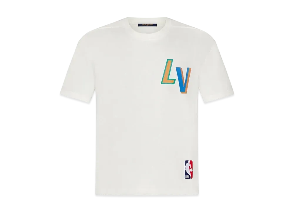 ルイヴィトン NBAフロントアンドバックレタープリントTシャツ