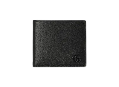 GUCCI Double G Leather Coin Wallet "Black"