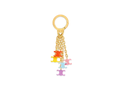 CELINE Multicolour Triomphe Charm In Brass And Plexiglass "Multicolor"