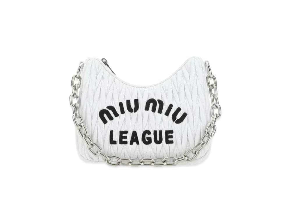 MIU MIU Miu Spirit Sequin Bag "White"