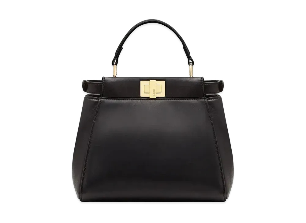 FENDI Peekaboo Mini Nappa Leather Bag "Black"