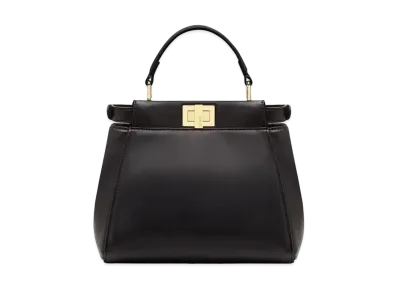 FENDI Peekaboo Mini Nappa Leather Bag "Black"
