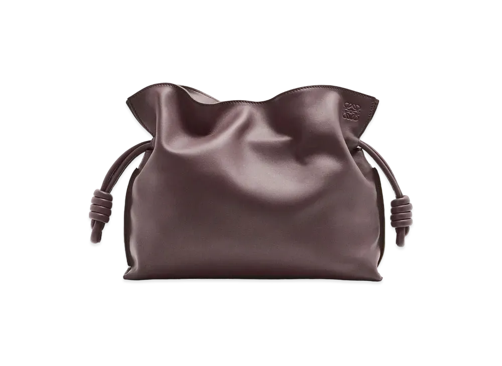 LOEWE Flamenco Clutch In Nappa Calfskin "Prune"