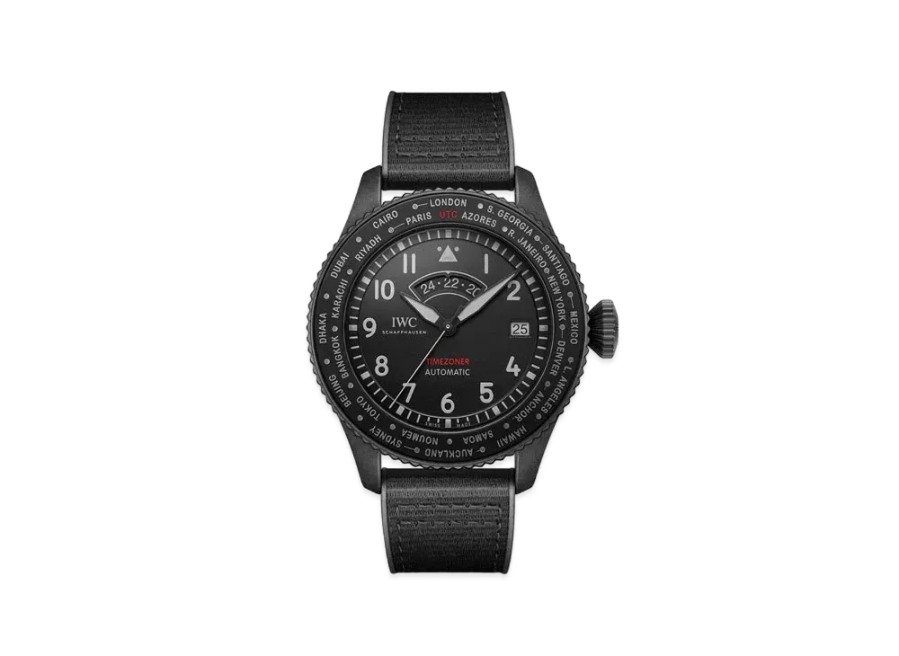 IWC Pilot's Watch Timezoner Top Gun Ceratanium