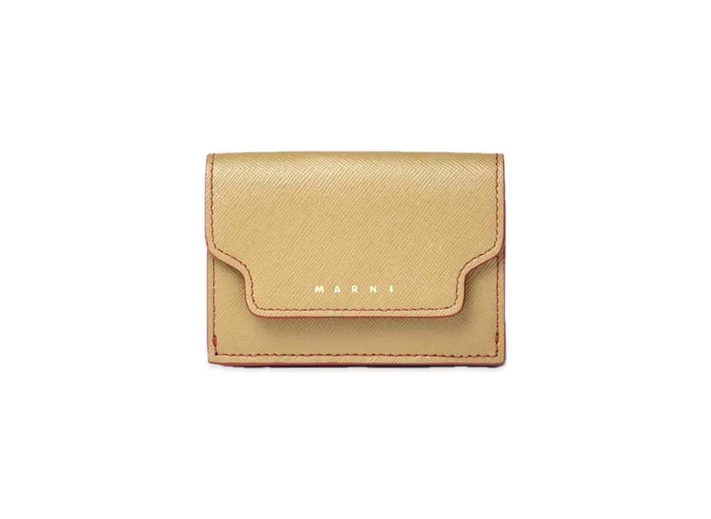 Marni Saffiano Leather Tri Fold Wallet