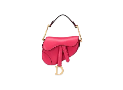 Dior Saddle Microbag Goat Skin "Bright Pink"
