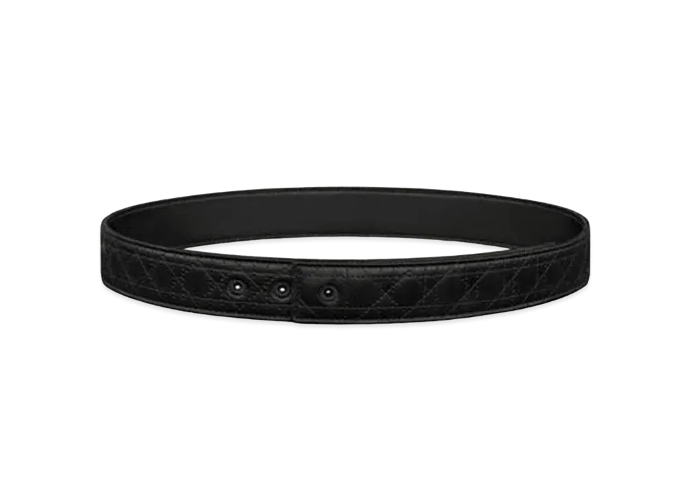 Dior Reversible Belt Strap Cannage Kumo Leather and Black Smooth Calfskin 35mm "Black"