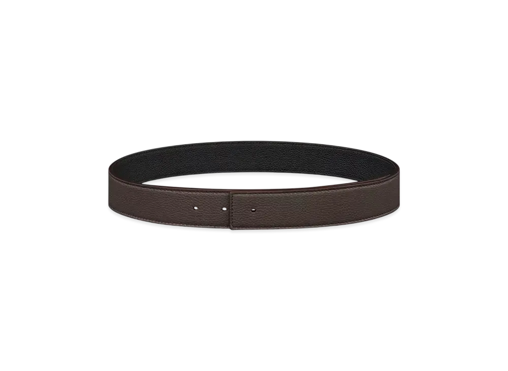 Dior Reversible Belt Strap Grained Calfskin and Grained Calfskin, 35mm "Brown"