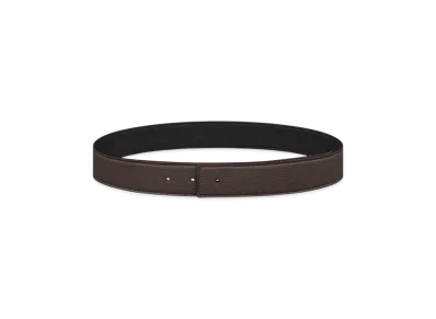 Dior Reversible Belt Strap Grained Calfskin and Grained Calfskin, 35mm "Brown"