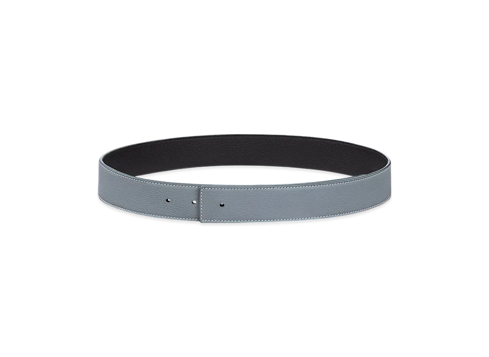Dior Reversible Belt Strap 35mm in Grained Calfskin "Dior Gray"