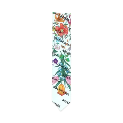 GUCCI x BALENCIAGA The Hacker Flora Print Silk Neck Bow "Floral"
