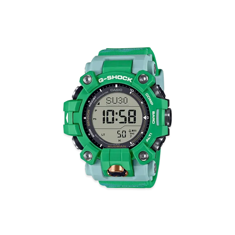 Casio G-Shock Mudman Earthwatch Collaboration Radio Solar M Watch "Green/Comb"