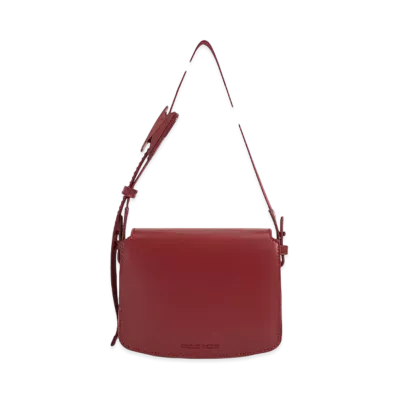 CHARLES & KEITH Boxy Front Flap Shoulder Bag "Red"