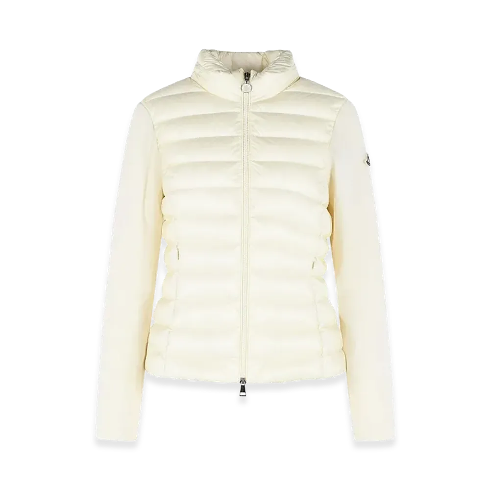 MONCLER Women's Padded Virgin Wool Cardigan "White"