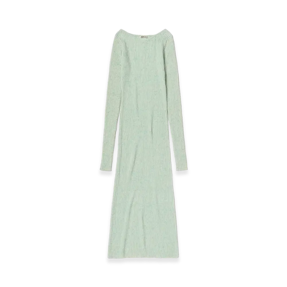 AURALEE Women's Cashmere Nep Knit Dress "Mix Mint"