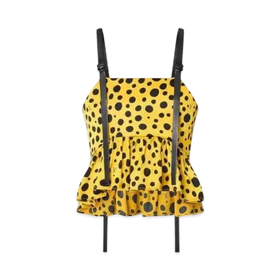 Louis Vuitton x Yayoi Kusama Infinity Dots Peplum Top "Jaune/Noir"