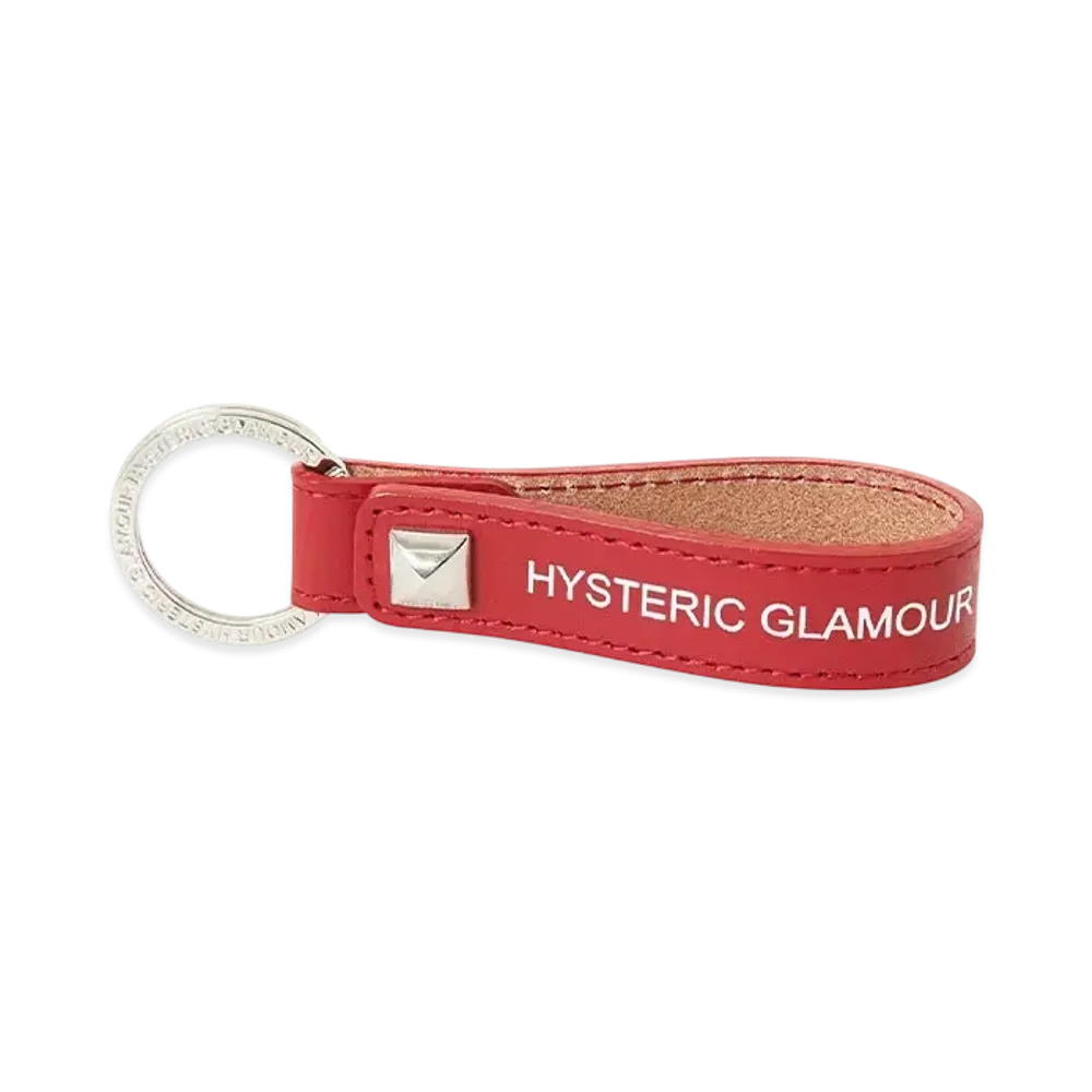 HYSTERIC GLAMOUR Woman On Skull Pt Keychain "Red"