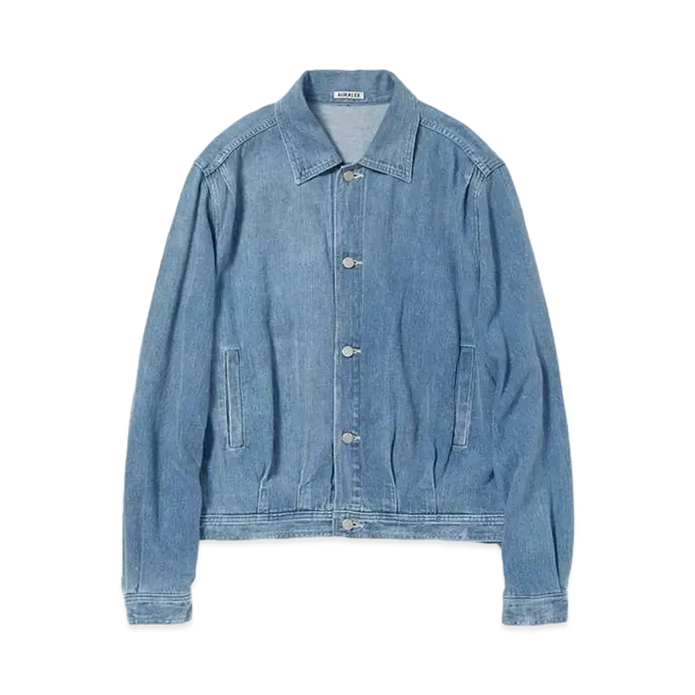 AURALEE Selvedge Faded Light Denim Blouson "Light Indigo"
