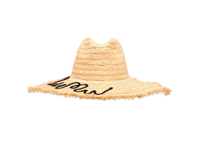 MIU MIU Straw Hat "Beige/Black"